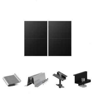 Fixasun - Kit de fixation sur bac acier - 1 ligne de 2 panneaux Portrait