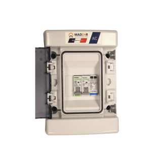MadENR - Coffret de protection AC 3 à 3,68kW - 20A - avec parafoudre - monophasé