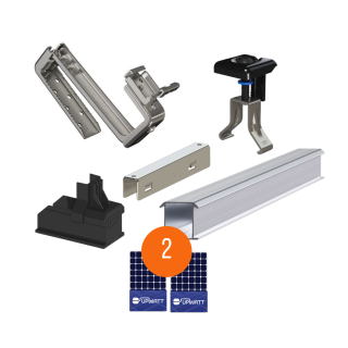 ESDEC - Kit de fixation tuiles - 1x2 panneaux en portrait ou paysage