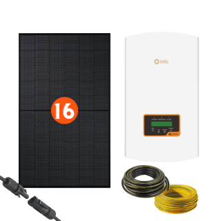 Kit solaire autoconsommation 6400Wc - Onduleur Solis 6kW - triphasé