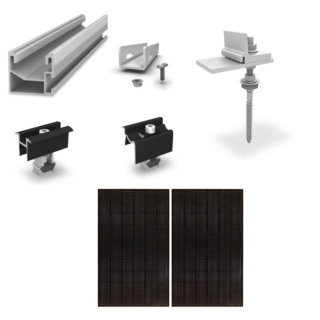 K2 Systems - Kit de fixation fibrociment - 1x 2 panneaux