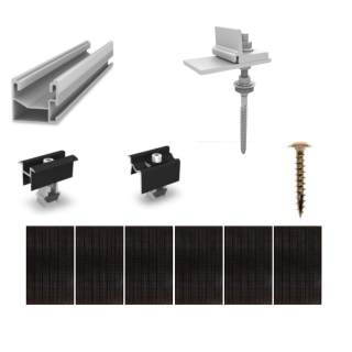 K2 Systems - Kit de fixation fibrociment- 1x 6 panneaux 