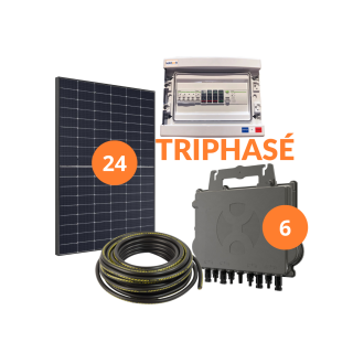 Kit solaire autoconsommation de 2 à 12kW -  micro-onduleur - triphasé