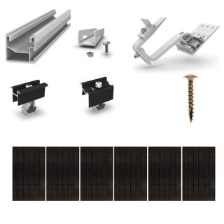 K2 Systems - Kit de fixation tuiles - 1x 6 panneaux en portrait