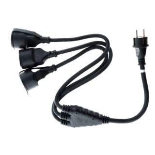 Prolongateur triple utilisation extérieur - 3G2,5 - 80cm