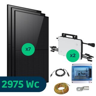 Kit Solaire Autoconsommation 2975 Wc, Longi 425 Back Contact, Hoymiles HMS-1600, Sans fixations