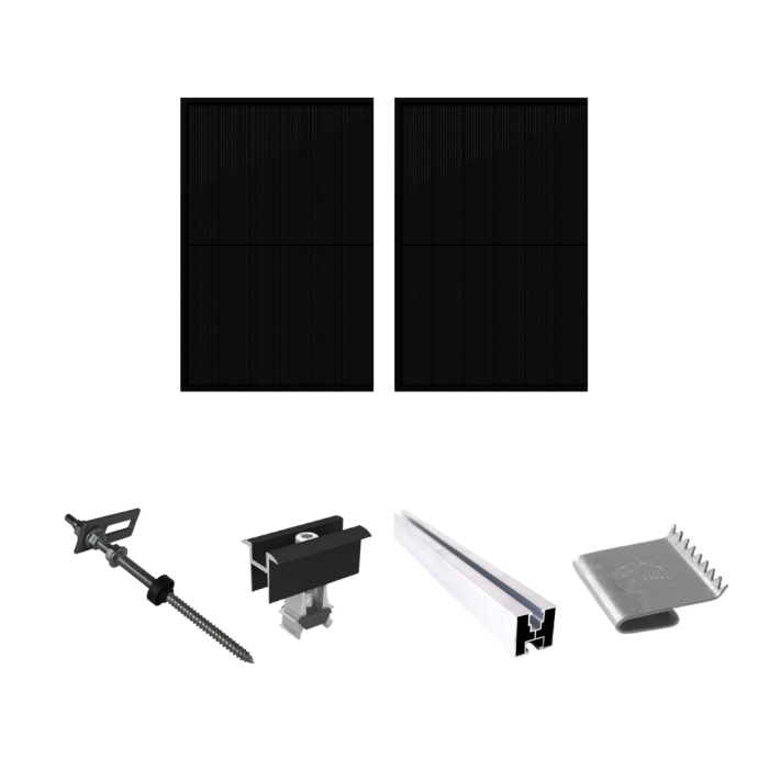 Fixasun - Kit de fixation 1 ligne de 2 panneaux portrait main product photo