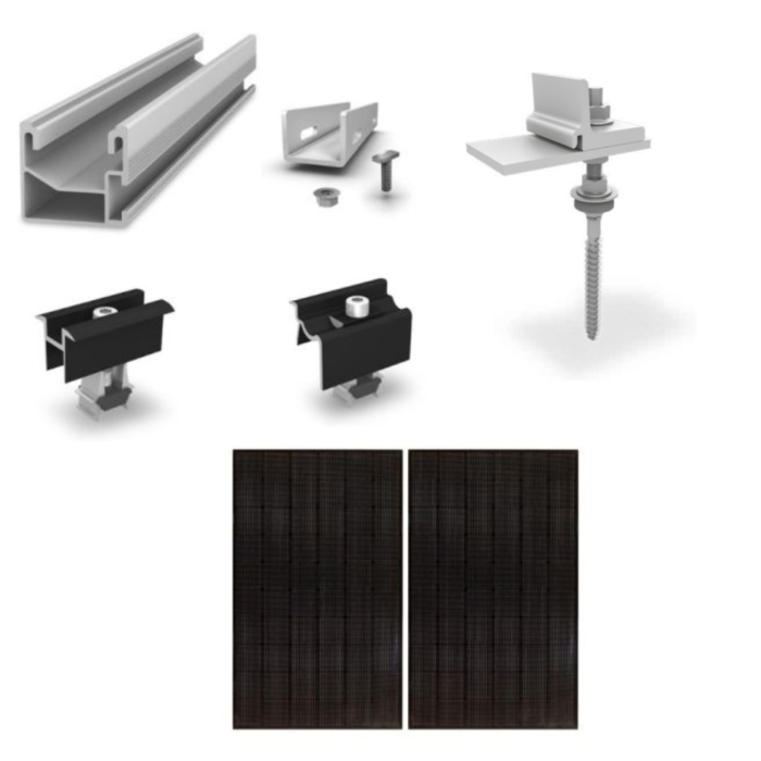 K2 Systems - Kit de fixation fibrociment - 1x 2 panneaux main product photo