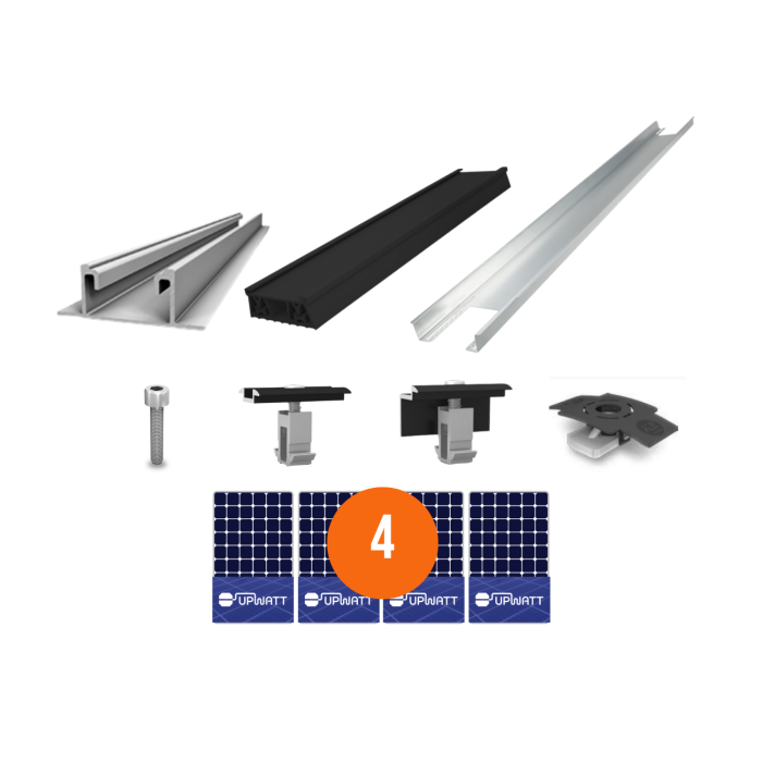K2 Systems - Kit de fixation sol plat - 2 x 2 panneaux en paysage main product photo